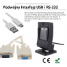 Stacjonarny skaner kodów kreskowych 1D 2D QR RS-232 i USB podójny interfejs