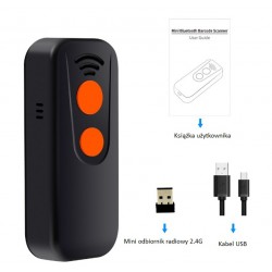Kieszonkowy mini czytnik kodów kreskowych QR Aztec MaxiCode Bluetooth USB 2.4G