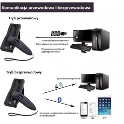 Bezprzewodowy skaner kodów Bluetooth USB QR 2D Potrójna komunikacja bezprzewodowa Bluetooth i kabel USB