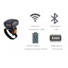 Bezprzewodowy czytnik kodów na palec QR 320° Bluetooth 4.1 2.4G kabel USB bateria 450mAh